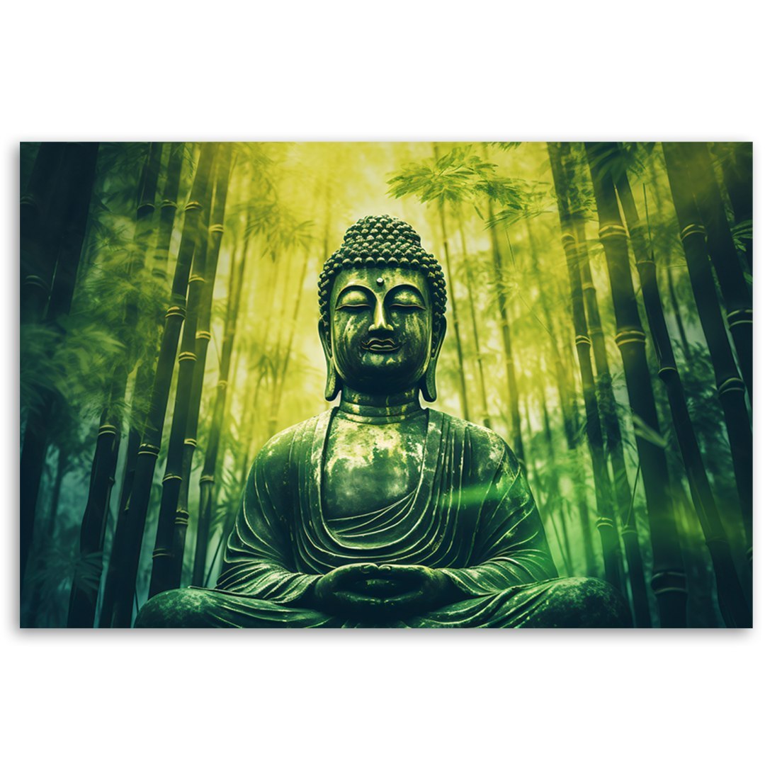 Emaga Obraz na płótnie, Budda i bambusy zen - 90x60